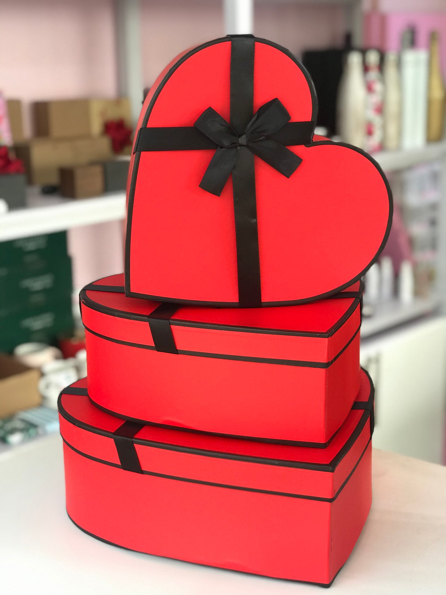 Heart Bow Box - Pink