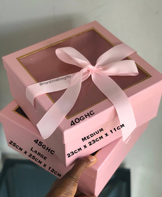 Pink Transparent top box