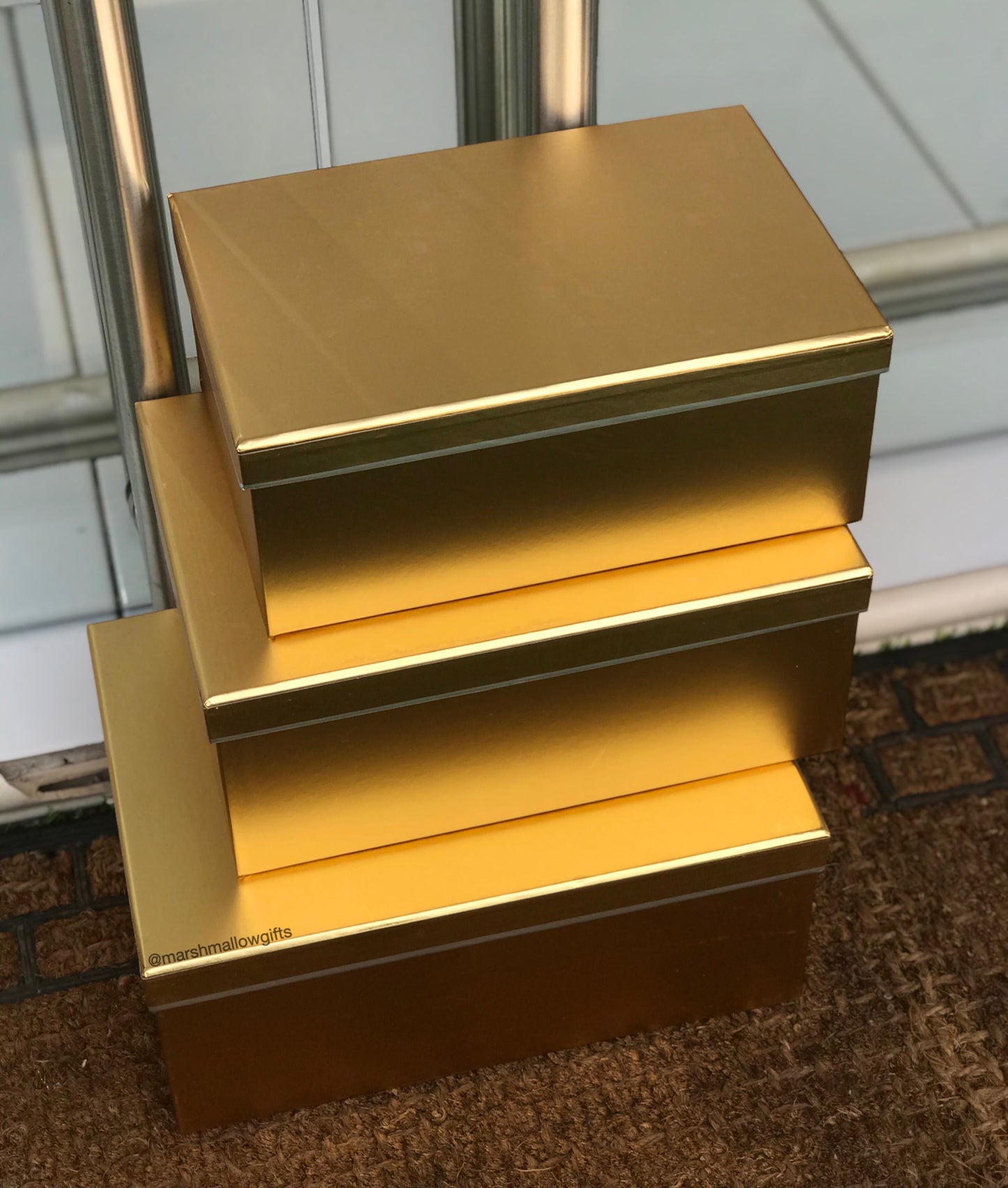 Gold metallic box